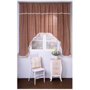 Штора кухонная алёнушка 180х250 см ,100% х/б,кофе, кружево