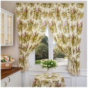 Комплект штор кухонных из 2х шт 150х180см флора ,100% хлопок, шампань