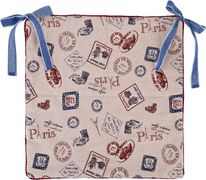 Сидушка на стул париж40*40 см. 50% лён + 50% хлопок, синтипон