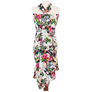 Парео 120*180 + мешочек , 100% хлопок, яркие  цветы, 