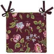  сидушка на стул валенсия 40х40см, 100% хлопок, бордо