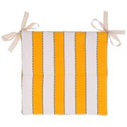  сидушка на стул 40х40 пицца, 100% х/б,жёлтый+белый 