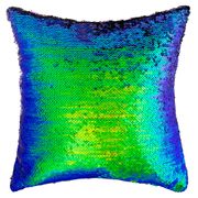 Подушка декоративная 40х40см бурлеск, 100% пэ, синий-серый