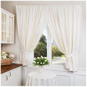 Комплект штор кухонных из 2-х шт панакота, 145х180, 100% пэ, крем