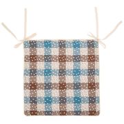 Сидушка на стул  мокко ,40х40см,100% хлопок,мокко+клетка,синтипон