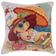  подушка 45*45 жизнь прекрасна. гобелен, бежевый,100% хлопок