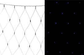 Электрогирлянда со светодиодами-сеть 130х140 см  220в  100 led   голубой (кор=96шт.)