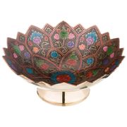 Конфетница 25x25x10см. латунь. цветная эмаль (кор=16шт.)