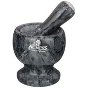 Ступка agness с пестиком диаметр=9 см высота=10 см (кор=6набор.)
