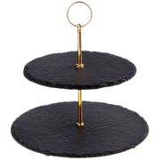 Этажерка сервировочная  2-х ярусная agness диаметр 25*20 см высота 24 см (кор=10шт.)