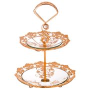 Фруктовница 2-х ярусная диаметр=27/21 см. высота=33 см. (кор=8шт.)