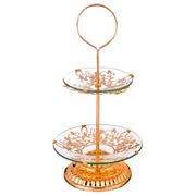 Этажерка 2-х ярусная диаметр=20/15 см. высота=38 см. (кор=6шт.)