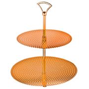 Фруктовница 2-х ярусная диаметр=25/20 см. высота=30 см. (кор=12шт.)