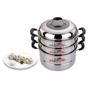 Кастрюля-мантоварка agness 3 уровня диаметр=32 см 12,1 л индукционное дно (кор=4шт.)