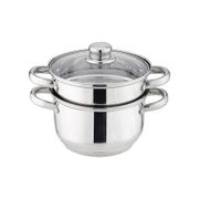 Кастрюля-пароварка, 2-х ярусная, 3 предмета, диаметр=16см, 1,6л