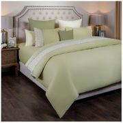 Кпб идиллия 2-х сп, зелёное,кружево.под.175*215-1шт, прост.250*220-1шт, нав.50*70-2шт