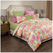 Кпб семейный пионы под 150х215 -2шт., пр (цвет св.зеленый) 220х250  -1шт., нав 70х70-2шт