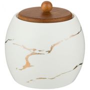сахарница коллекция золотой мрамор цвет: white 9,5*10,2 см