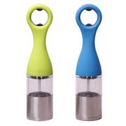 Мельница для специй + открывалка Ø4.5*19.5см (акрил, нержавеющая сталь, керамический механизм) 7021