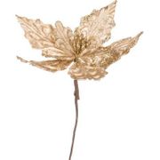 ЦВЕТОК ИСКУССТВЕННЫЙ "ПУАНСЕТИЯ" НА КЛИПСЕ ДЛИНА=18 СМ. (КОР=100ШТ.) 241-1004