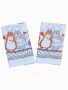 4213091-3 Полотенце двухстороннее кухонное "Поварята" 30*70