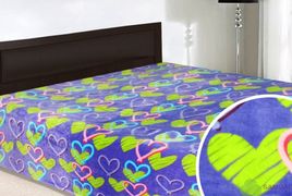 Покрывало-плед (велсофт) "Валентинки" (180х210) Артикул: 124.