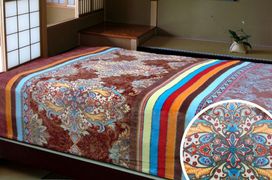 Покрывало-плед (велсофт) "Восточные узоры" (180х210) Артикул: 067.