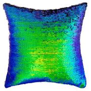 850-876-3 ПОДУШКА ДЕКОРАТИВНАЯ 40Х40СМ "БУРЛЕСК", 100% ПЭ, СИНИЙ-СЕРЫЙ 850-876-3