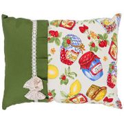 ПОДУШКА ДЕКОРАТИВНАЯ 40Х60СМ, "ДЖЕМ", ХЛОПОК 100% ШАМПАНЬ+ЗЕЛЁНЫЙ 850-858-61