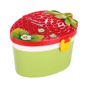 Контейнер "Клубника" (люкс) со вставкой (белый)(уп.20) М5392