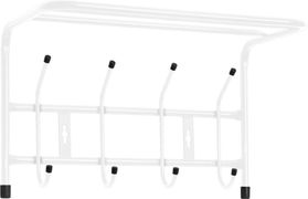 Вешалка настенная с полкой ВП4 белый 400*238*268мм (4 крючка)