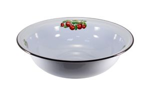 Таз 12л палевый, декор "Вишнёвый сад" СТАЛЬЭМАЛЬ - С3024.П*55