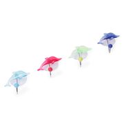 Крючок на присоске "дельфин" Ø5см (салатовый, синий, голубой, красный) 0133A