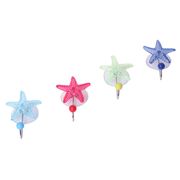 Крючок на присоске "звезда" Ø5см (салатовый, синий, голубой, красный) 0133B