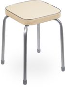 Табурет "Эконом" на 4-х оп (квадрат сид ДСП) слон.кость ТЭ3/СК ТЭ3*