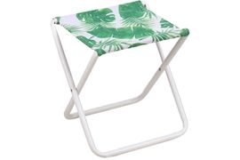 Стул складной походный с тропическими листьями светлый (до 90кг) ПС+/1