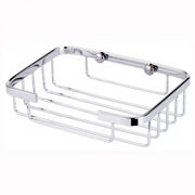 Мыльница прямоугольная 11.5*8.5*3см из нержавеющей хромированной стали 8500