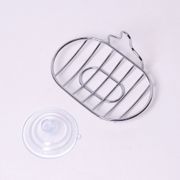 Мыльница овальная 13*9*4.5см хромированная на присоске 0104