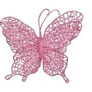 ИЗДЕЛИЕ ДЕКОРАТИВНОЕ "БАБОЧКА" НА КЛИПСЕ. ДЛИНА=14СМ. РОЗОВЫЙ (КОР=400ШТ.) 241-2443