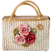 изделие художественно-декоративное корзинка с цветами 33*16 см высота 34 см