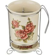 ПОДСТАВКА ПОД КУХОННЫЕ ЛОПАТКИ "КОРЕЙСКАЯ РОЗА" НА МЕТАЛЛЕ ВЫСОТА=16 СМ. (КОР=16ШТ.) 388-205 АКЦИЯ