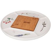 менажница bronco meadow 32,5*32,5*2 см с деревянной доской15*15*1 см (кор=8шт.)