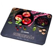 ВЕСЫ КУХОННЫЕ "ЯБЛОКИ" HOTTEK HT-962-038С ОТОБРАЖЕНИЕМ ТЕМ-РЫ И ВРЕМЕНИ, МАКС.ВЕС 7КГ (КОР=12ШТ.) 96