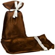 набор мешочков подарочных из 3шт сувенир, 17х25см, 100%пэ, плюш коричневый