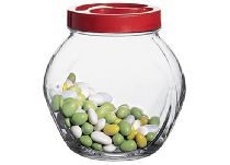 Банка 1,5л с красной пластик. крышкой БЕЛЛА 80000/1053850