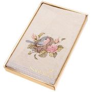 Полотенце малиновка,35х70. махра,шампань,вышивка,100% хлопок 400гр\м