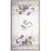 Полотенце котики,40х70см, 100% хлопок,твил, бел