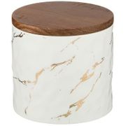 банка для сыпучих продуктов коллекция золотой мрамор цвет:white 11,5*11 см