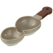 менажница с деревянной ручкой коллекция золотой мрамор цвет: gray 34*11,3*5 см