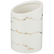 подставка для столовых приборов коллекция золотой мрамор цвет: white 10,8*16 см